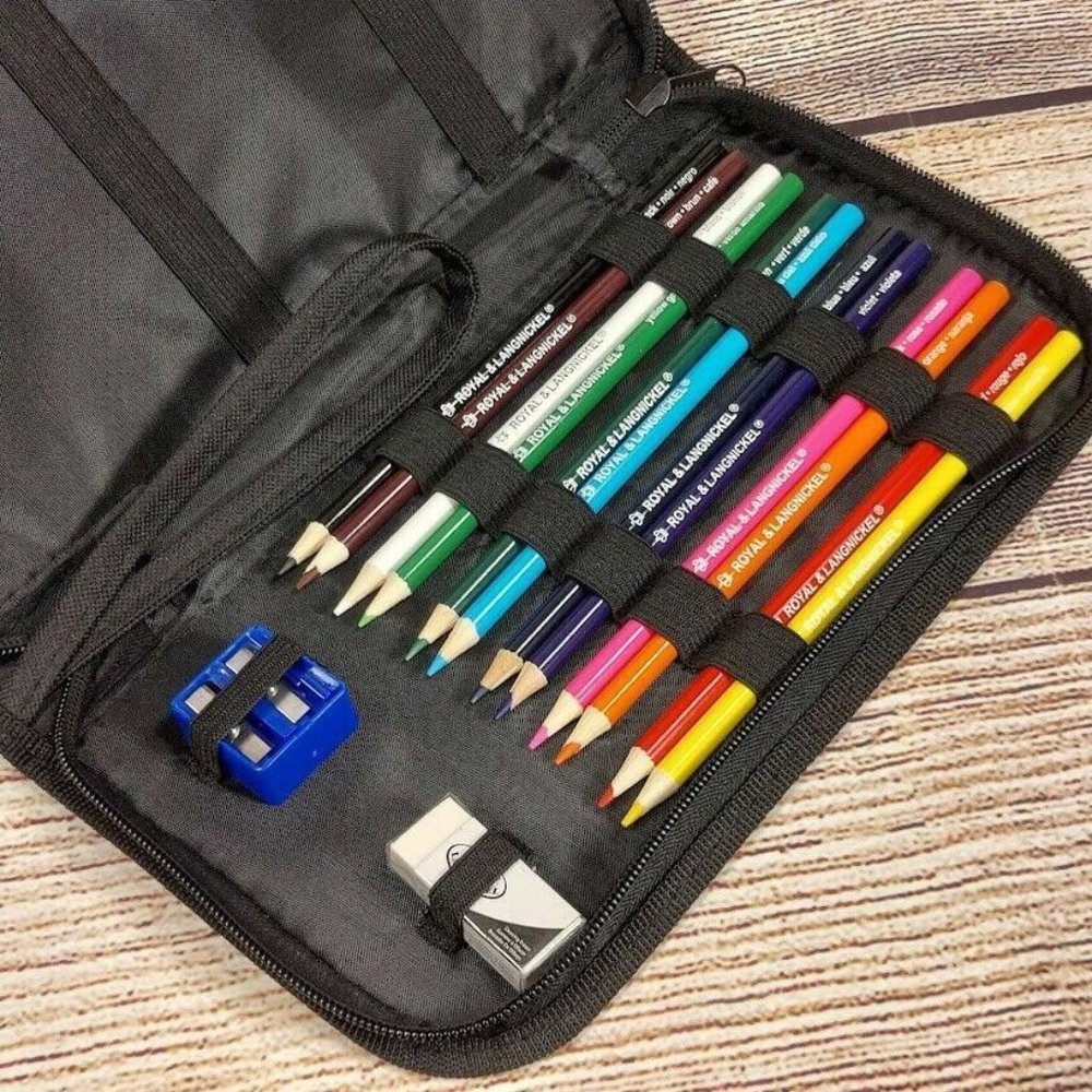 Artist 12 Colored Pencils Set Drawing Kids Adults Art Supply w/Sharpen & Eraser
